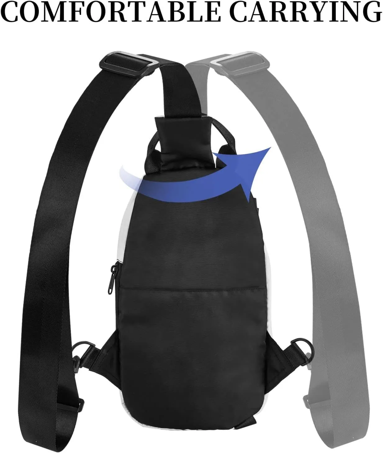Sling Bag Crossbody Backpack for Men Women Blue Ice Horse Chest Bag Crossbody Bag for Travel Sport Running