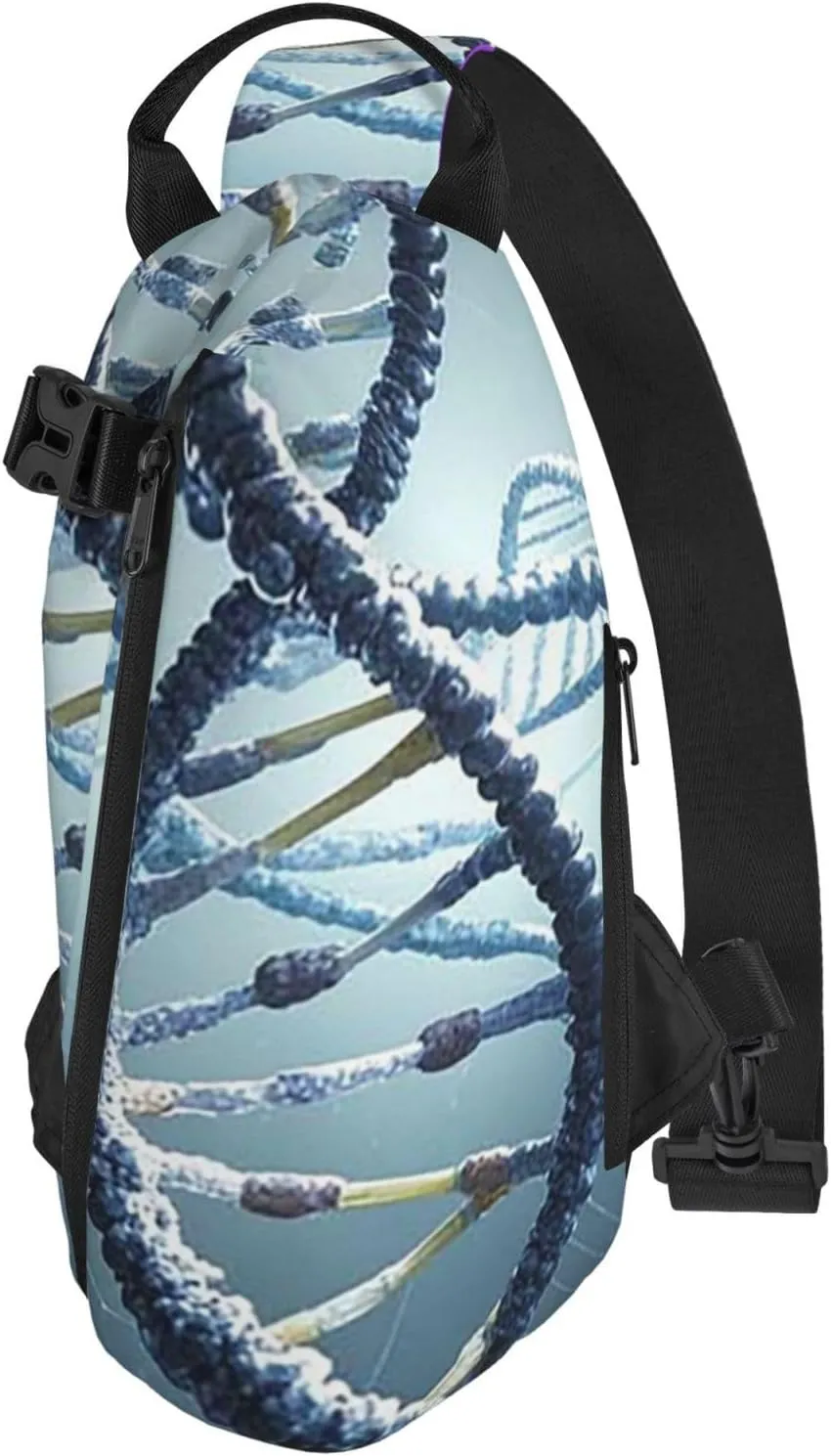 Sling Bag Crossbody Backpack for Men Women DNA Genetic Helix4 Chest Bag Crossbody Bag for Travel Sport Running