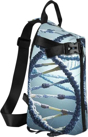 Sling Bag Crossbody Backpack for Men Women DNA Genetic Helix4 Chest Bag Crossbody Bag for Travel Sport Running