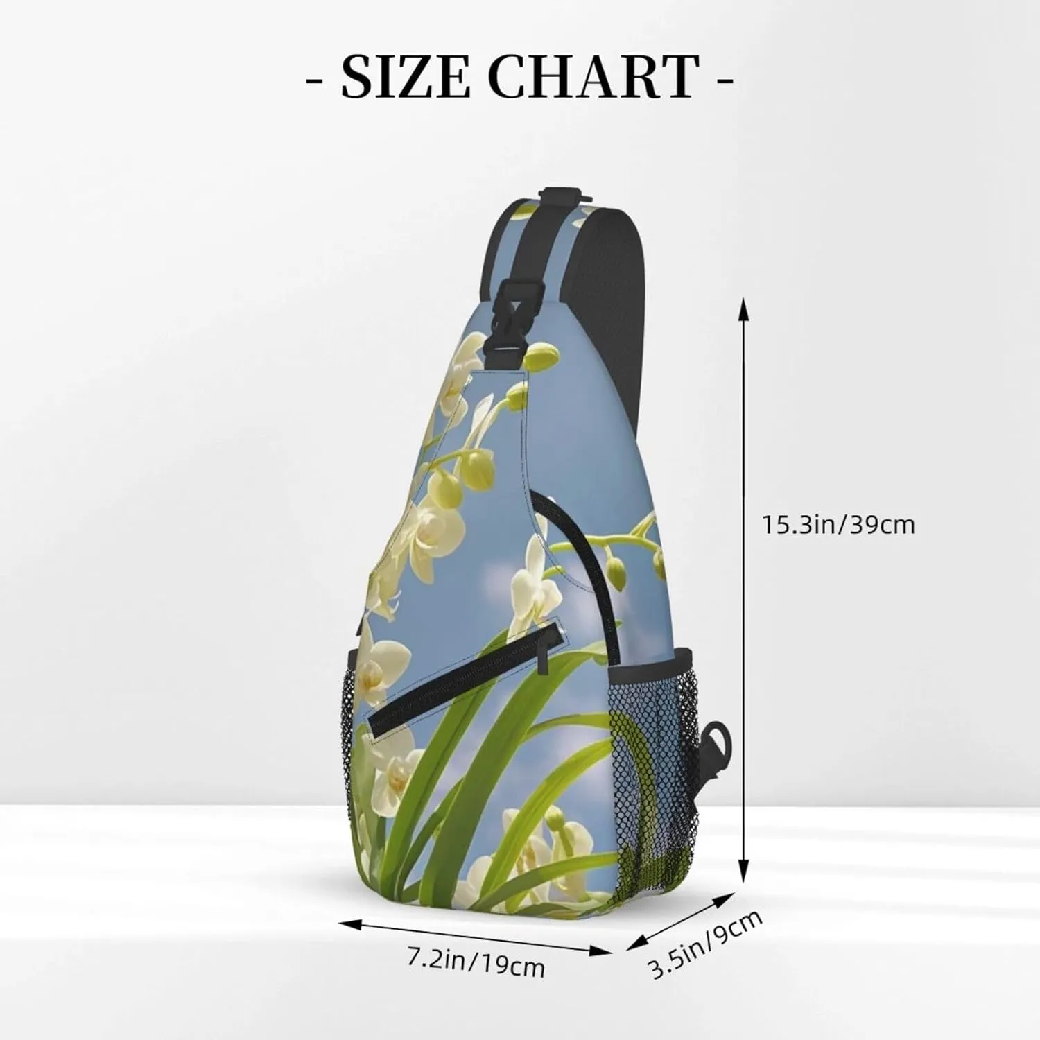 Sling Bag for Men Women Crossbody Backpack Orchid Flower Fresh Spring Crossbody Bag Chest Bag for Travel Sport