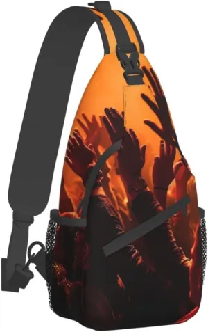 Sling Bag for Women Men Crossbody Bag Small Sling Backpack Watch a Concert Chest Bag Hiking Daypack