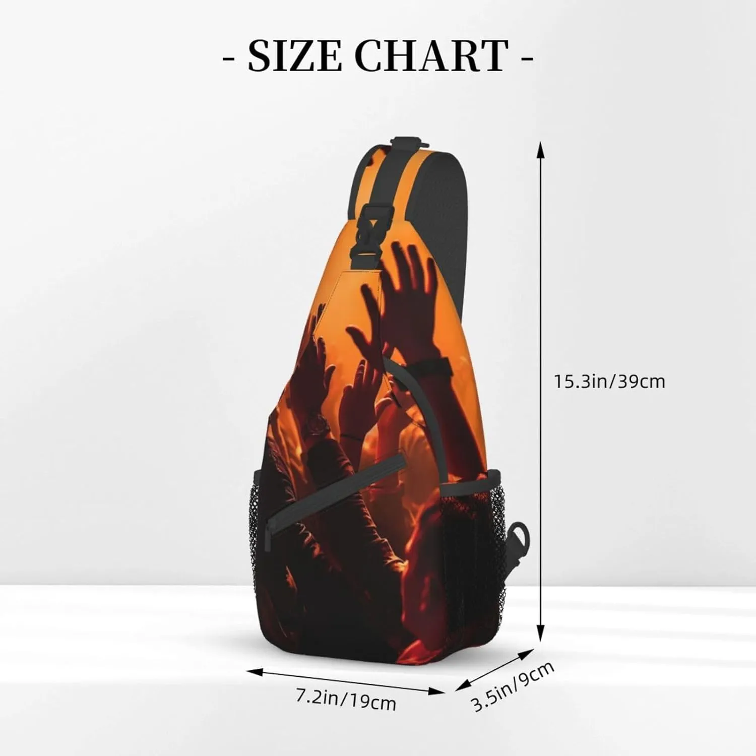 Sling Bag for Women Men Crossbody Bag Small Sling Backpack Watch a Concert Chest Bag Hiking Daypack