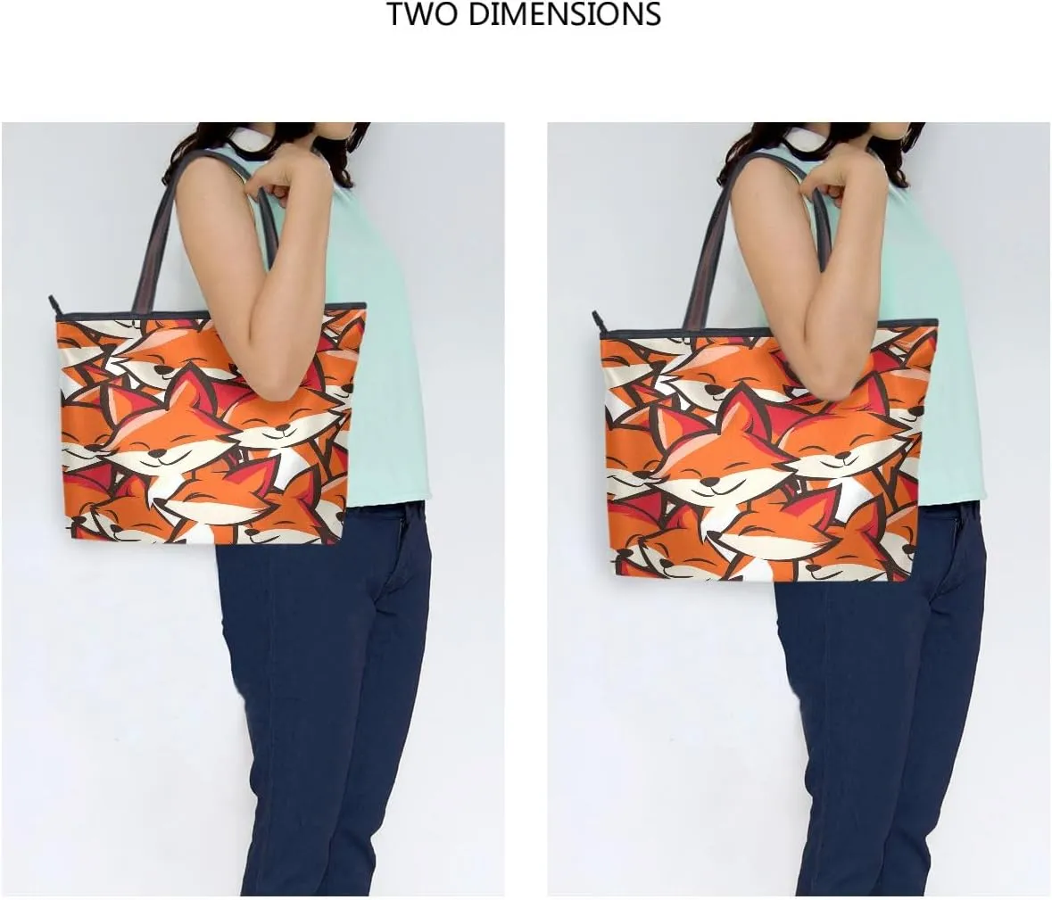 Smile Fox Shoulder Bags Large Handle Ladies Handbag
