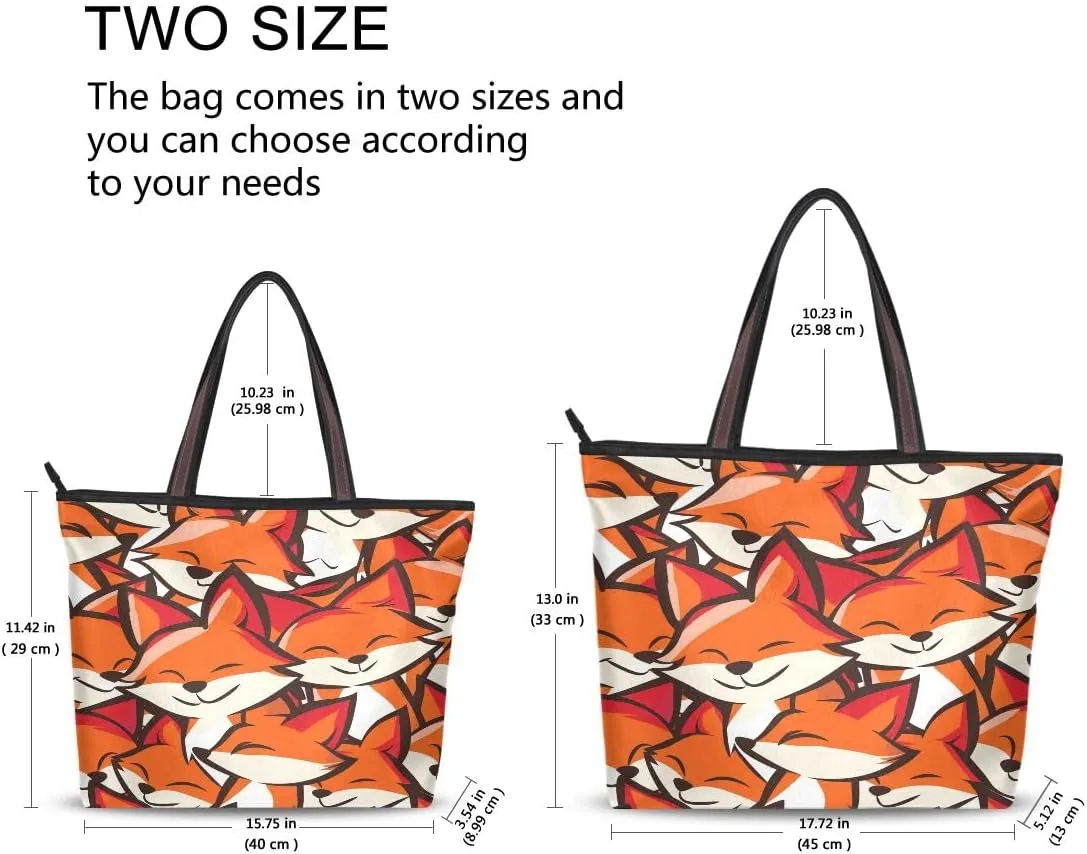 Smile Fox Shoulder Bags Large Handle Ladies Handbag