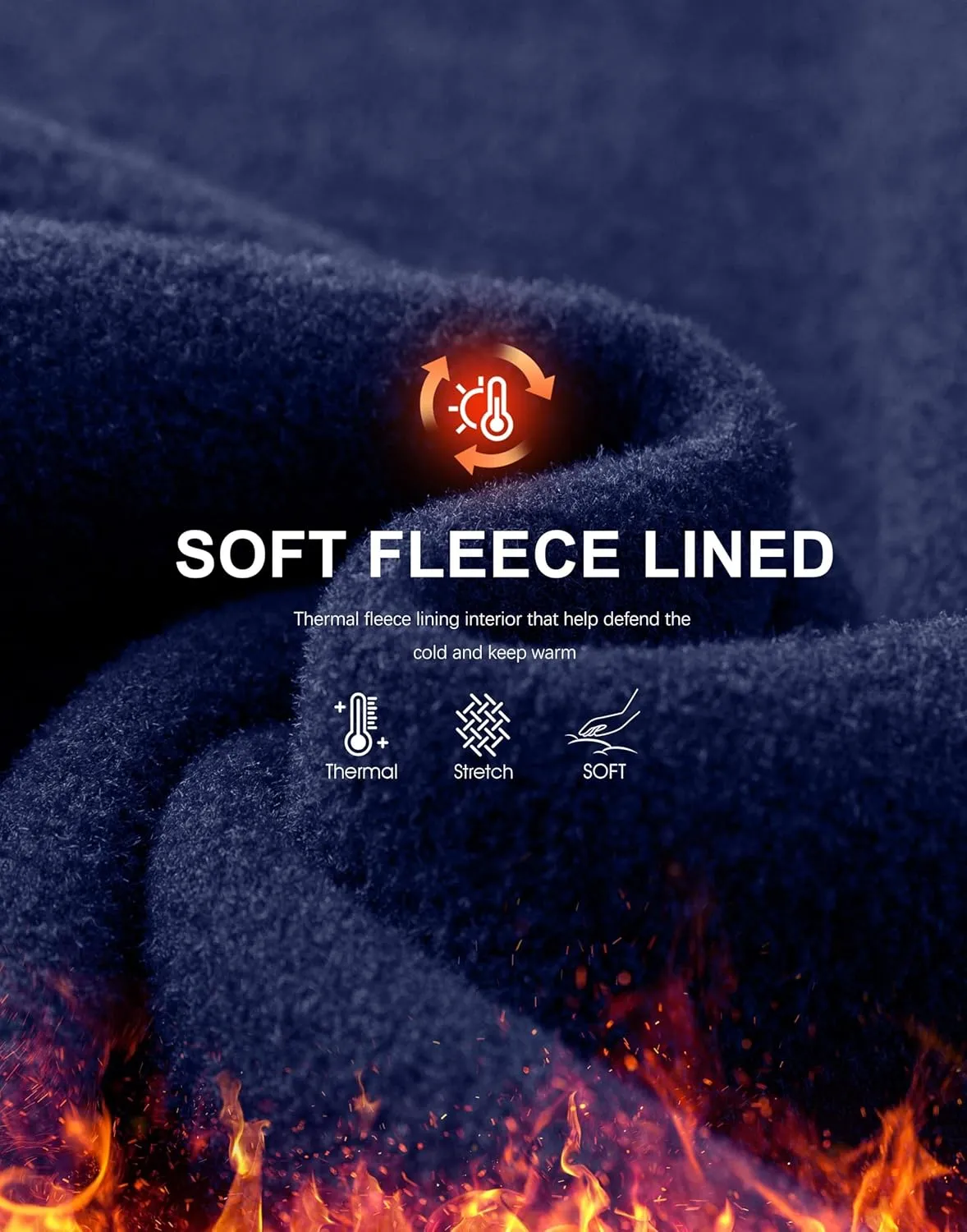 Soothfeel Women's Fleece Lined Joggers Water Resistant High Waisted Sweatpants Winter Warm Thermal Running Hiking Pant Pocket