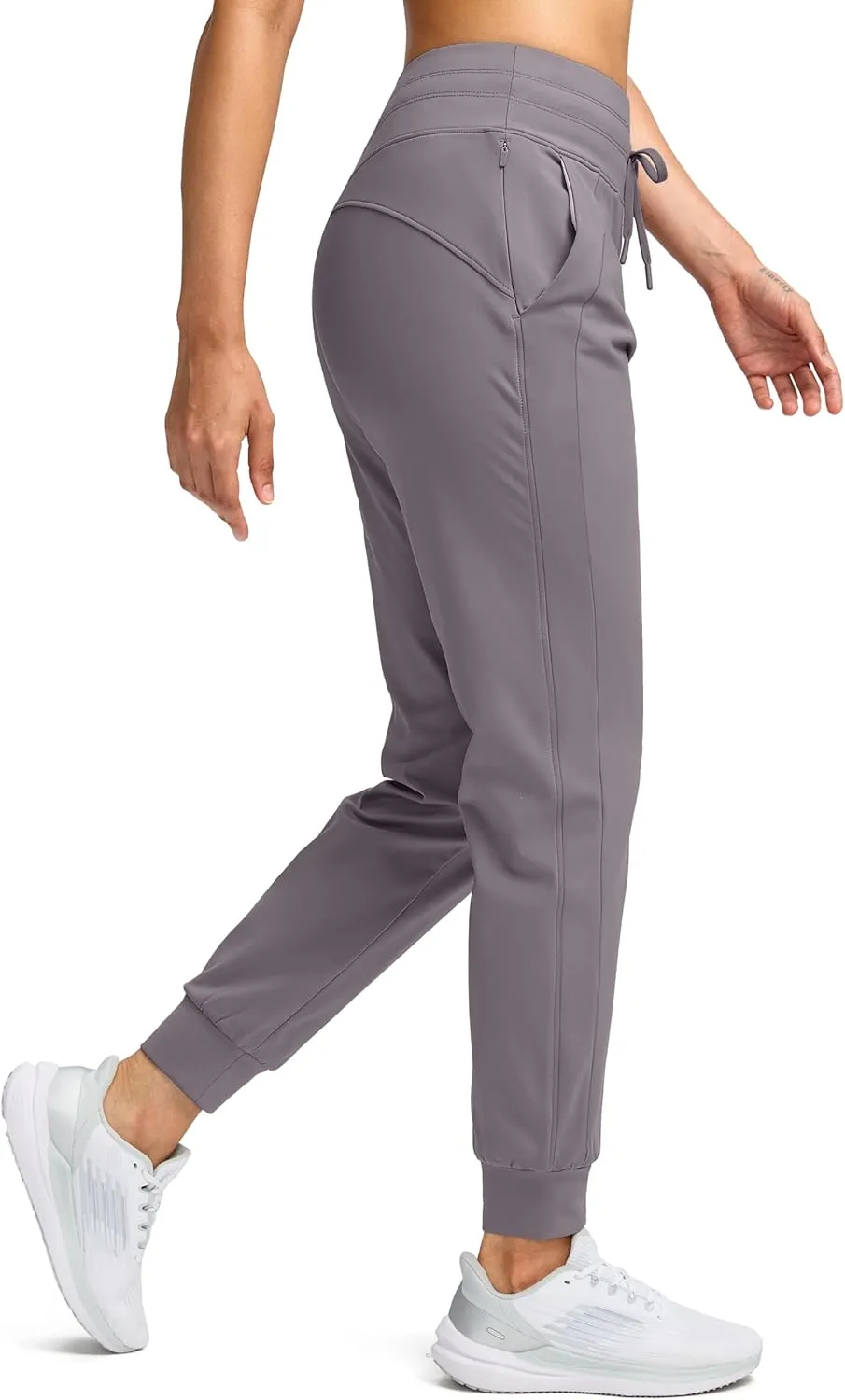 Soothfeel Women's Fleece Lined Joggers Water Resistant High Waisted Sweatpants Winter Warm Thermal Running Hiking Pant Pocket