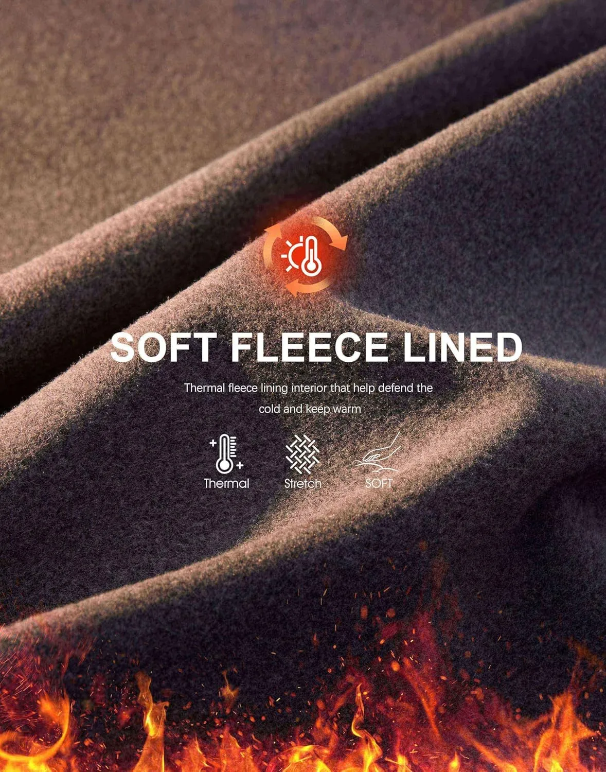 Soothfeel Women's Fleece Lined Joggers Water Resistant High Waisted Sweatpants Winter Warm Thermal Running Hiking Pant Pocket