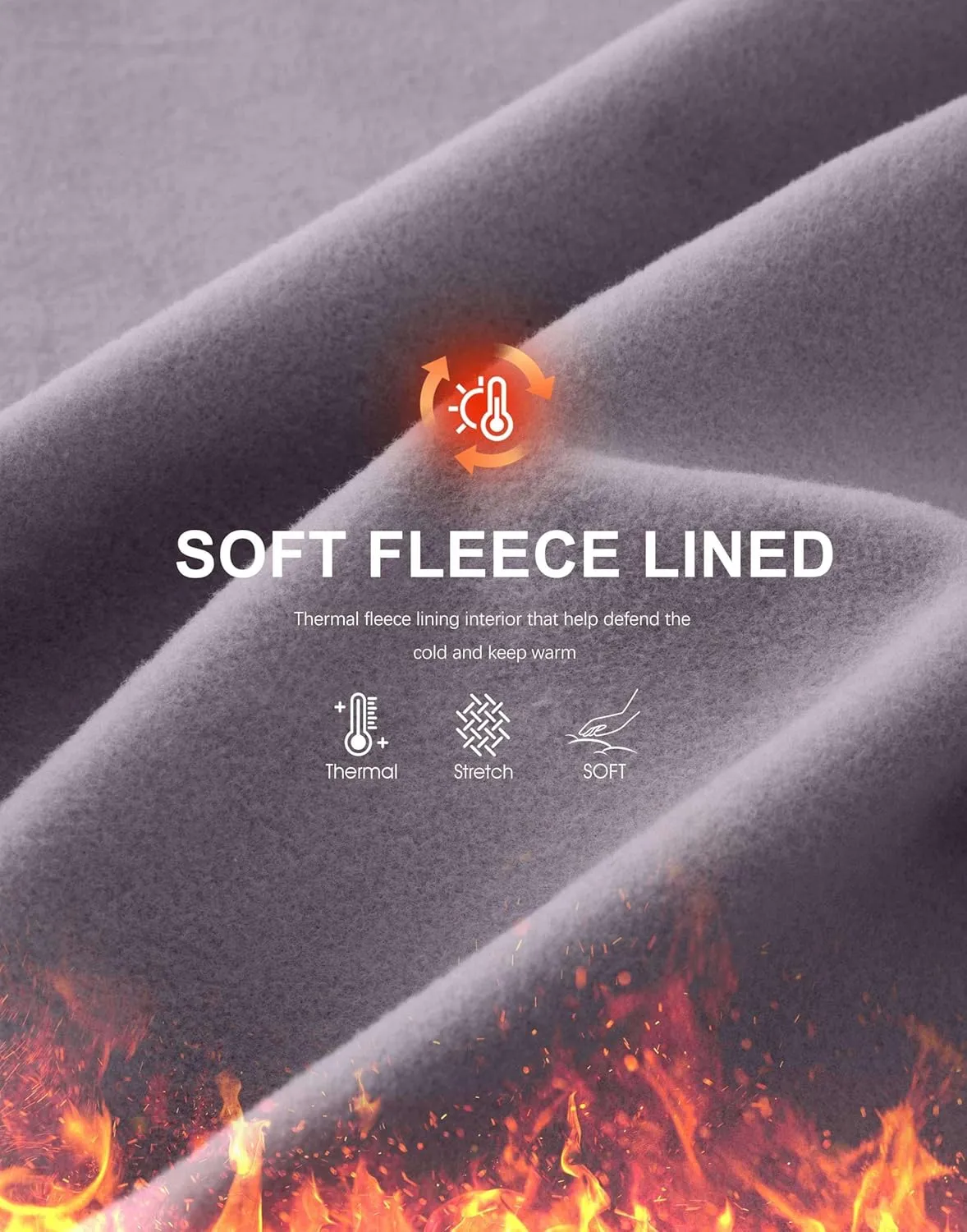 Soothfeel Women's Fleece Lined Joggers Water Resistant High Waisted Sweatpants Winter Warm Thermal Running Hiking Pant Pocket