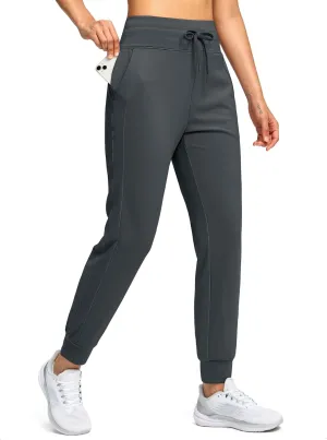 Soothfeel Women's Fleece Lined Joggers Water Resistant High Waisted Sweatpants Winter Warm Thermal Running Hiking Pant Pocket