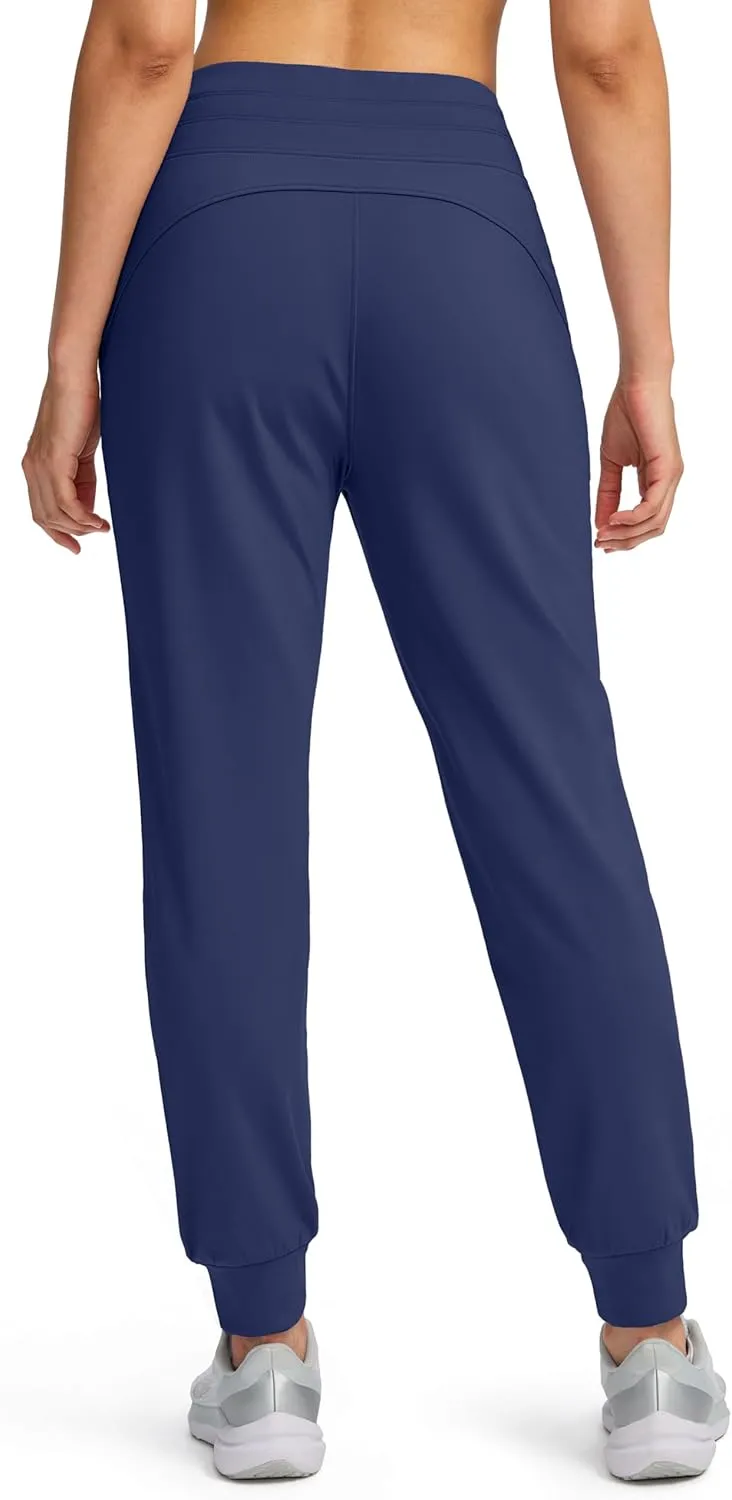 Soothfeel Women's Fleece Lined Joggers Water Resistant High Waisted Sweatpants Winter Warm Thermal Running Hiking Pant Pocket