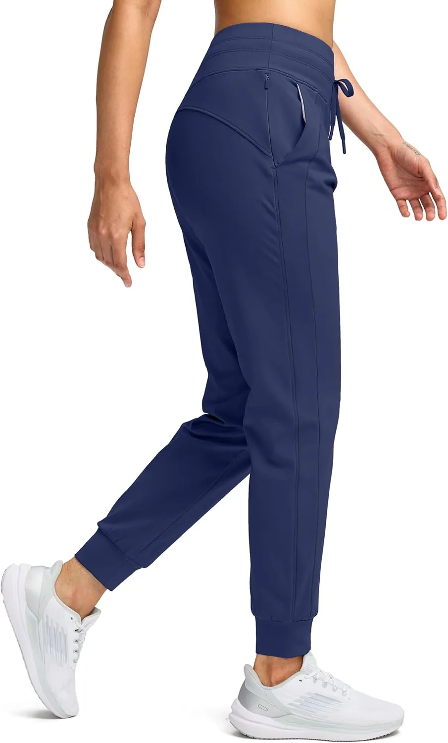 Soothfeel Women's Fleece Lined Joggers Water Resistant High Waisted Sweatpants Winter Warm Thermal Running Hiking Pant Pocket
