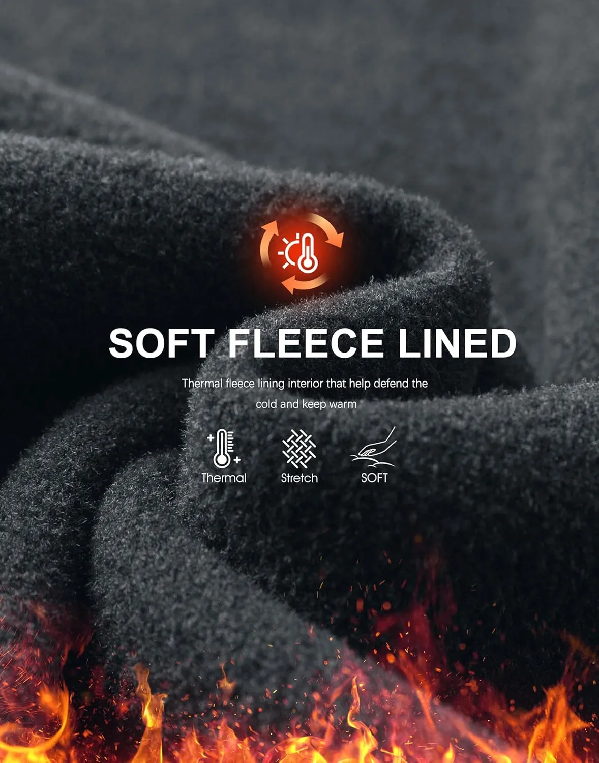 Soothfeel Women's Fleece Lined Joggers Water Resistant High Waisted Sweatpants Winter Warm Thermal Running Hiking Pant Pocket