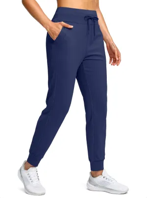 Soothfeel Women's Fleece Lined Joggers Water Resistant High Waisted Sweatpants Winter Warm Thermal Running Hiking Pant Pocket