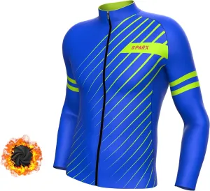 Sparx Men Winter Cycling Jerseys Bike Bicycle Long Sleeve Thermal Fleece Cold Weather Jacket