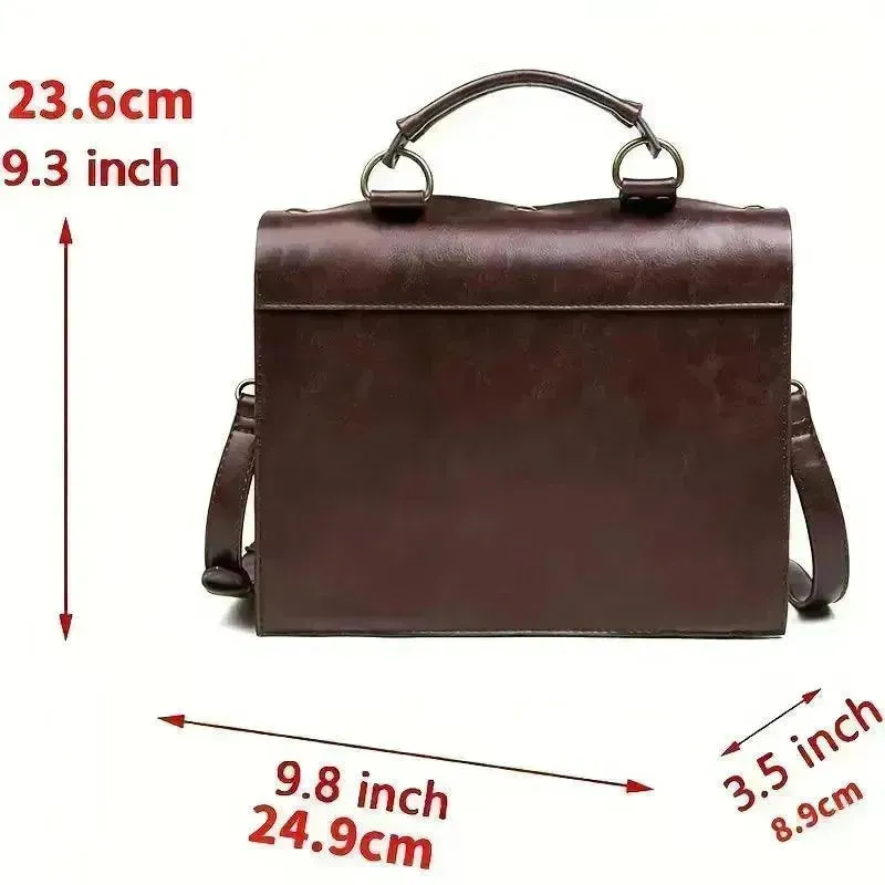 Steampunk Messenger Bag with Turnable Clock
