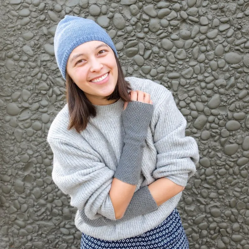 Stina Half Mitts Pebble Grey