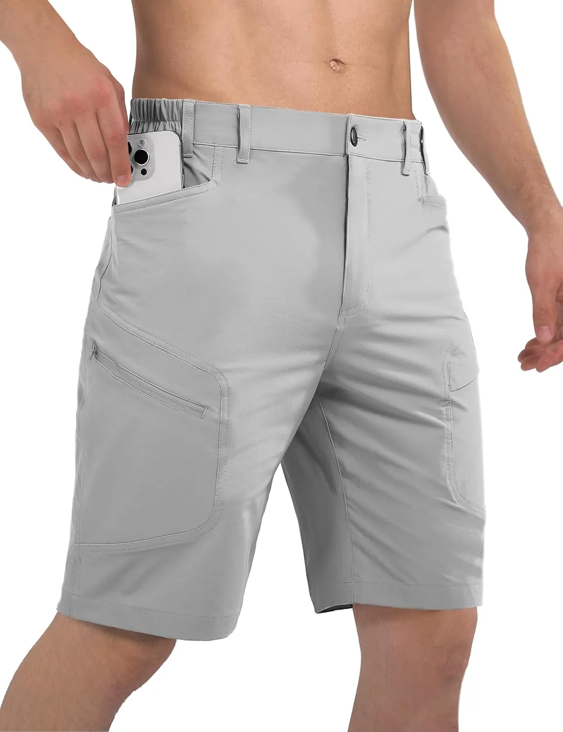 Stlight Men's Hiking Cargo Shorts Quick Dry Lightweight Tactical Shorts with Multi Pocket for Camping Fishing Golf