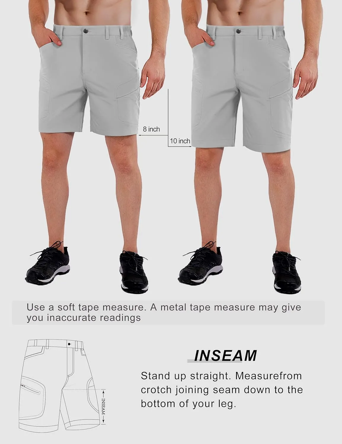 Stlight Men's Hiking Cargo Shorts Quick Dry Lightweight Tactical Shorts with Multi Pocket for Camping Fishing Golf