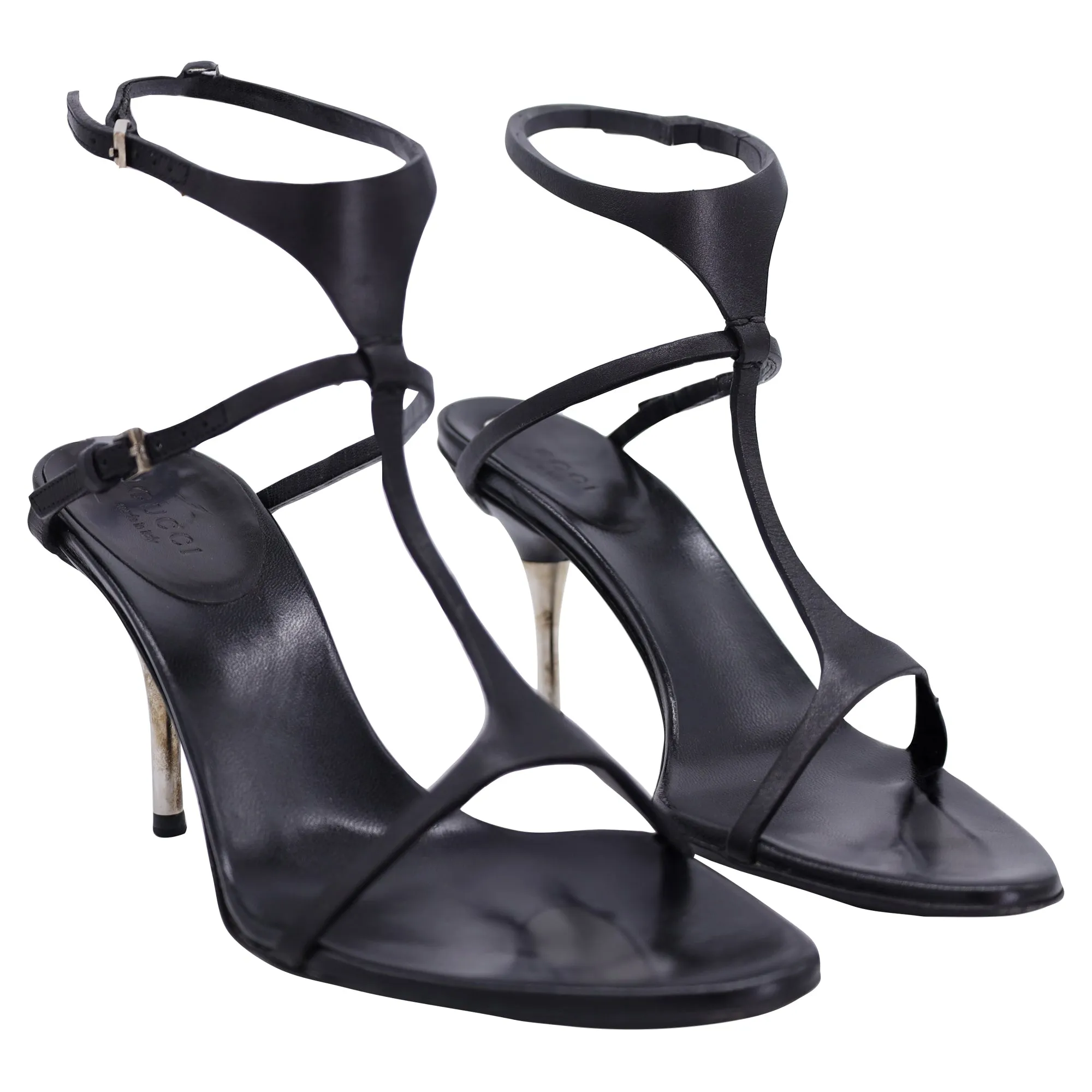 Strappy in Black Efficient shipping Sandals Leather Curated collection Gucci