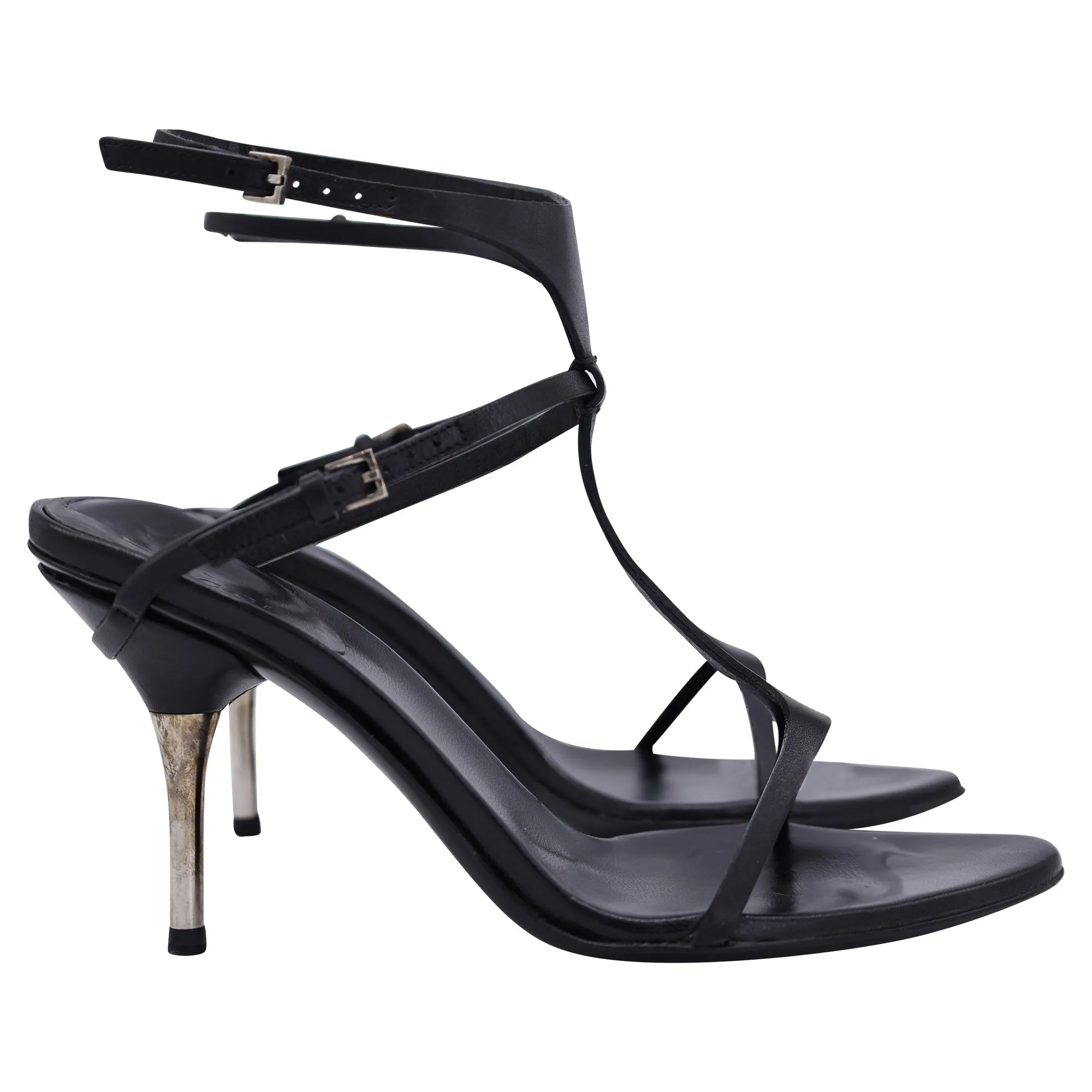 Strappy in Black Efficient shipping Sandals Leather Curated collection Gucci