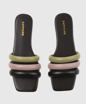 Strappy Square Toe Flats