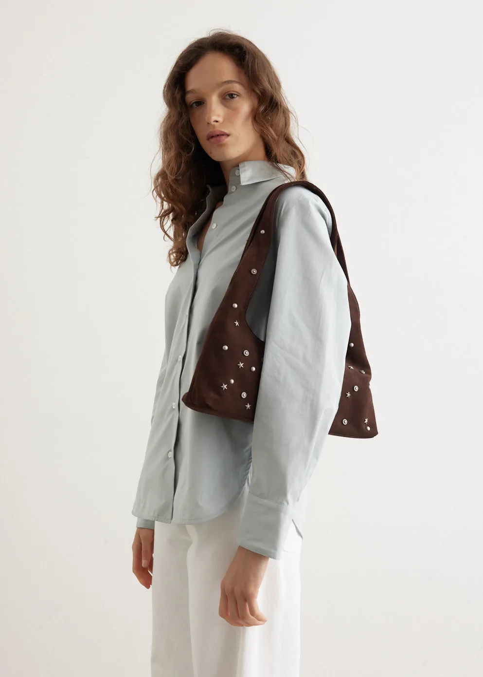 Studded Halter Hobo Bag