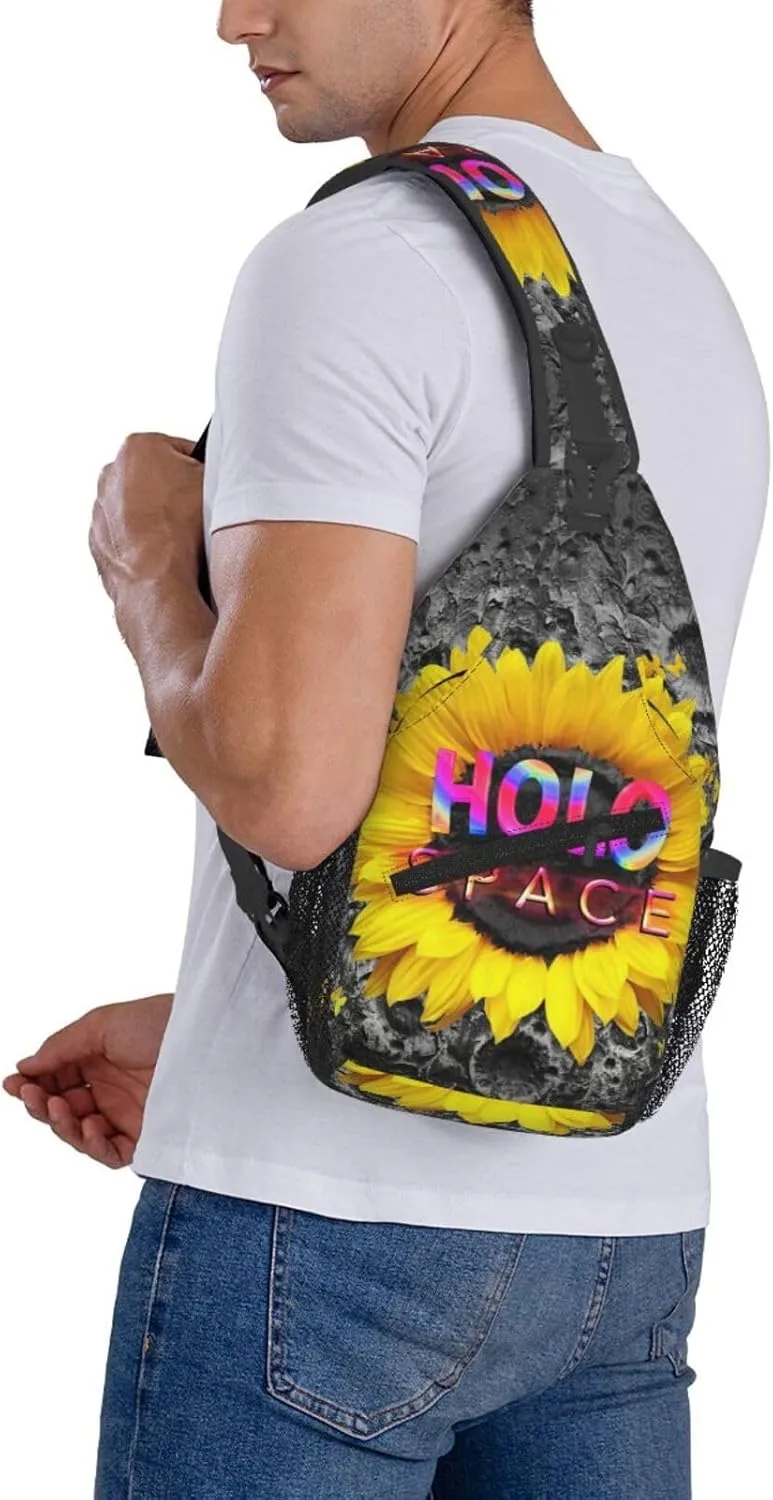 Sunflower Chest Bags Crossbody Sling Bag Shoulder Bag Travel Hiking Daypack For Men Women