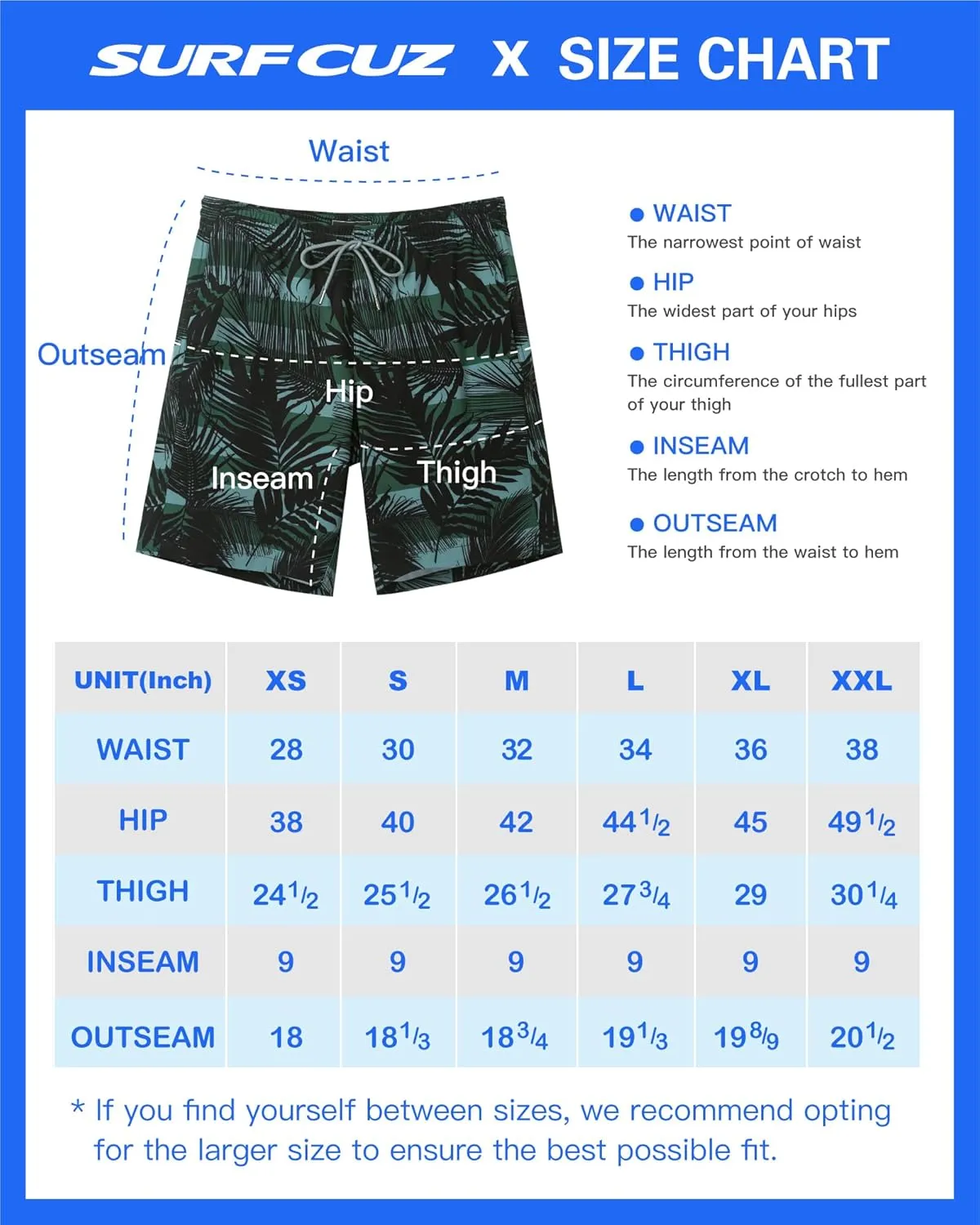SURF CUZ 9" Mens Swim Trunks with Compression Liner Swimming Shorts 2 in 1 Stretch Quick Dry Zipper Pockets