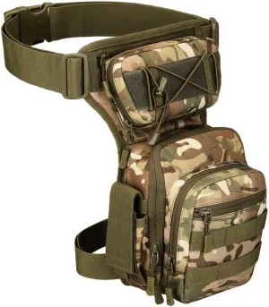 Tactical Drop Leg Bag for Men Women Military Thigh Pouch Outdoor Motorcycle Riding Hiking Waist Fanny Pack Travel Bag, Cp