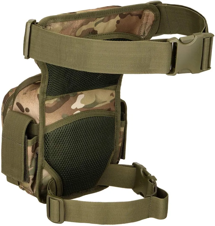 Tactical Drop Leg Bag for Men Women Military Thigh Pouch Outdoor Motorcycle Riding Hiking Waist Fanny Pack Travel Bag, Cp