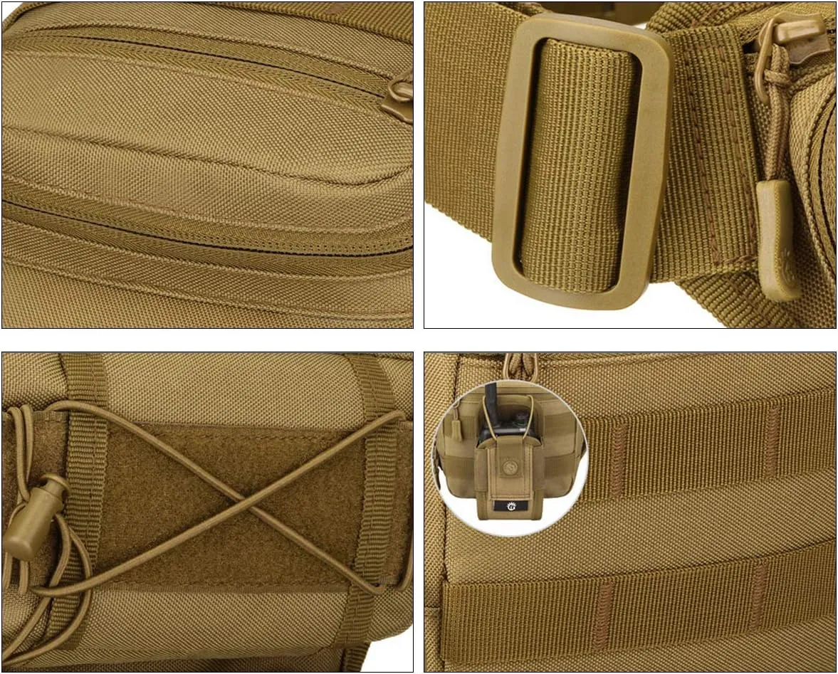 Tactical Drop Leg Bag for Men Women Military Thigh Pouch Outdoor Motorcycle Riding Hiking Waist Fanny Pack Travel Bag, Cp