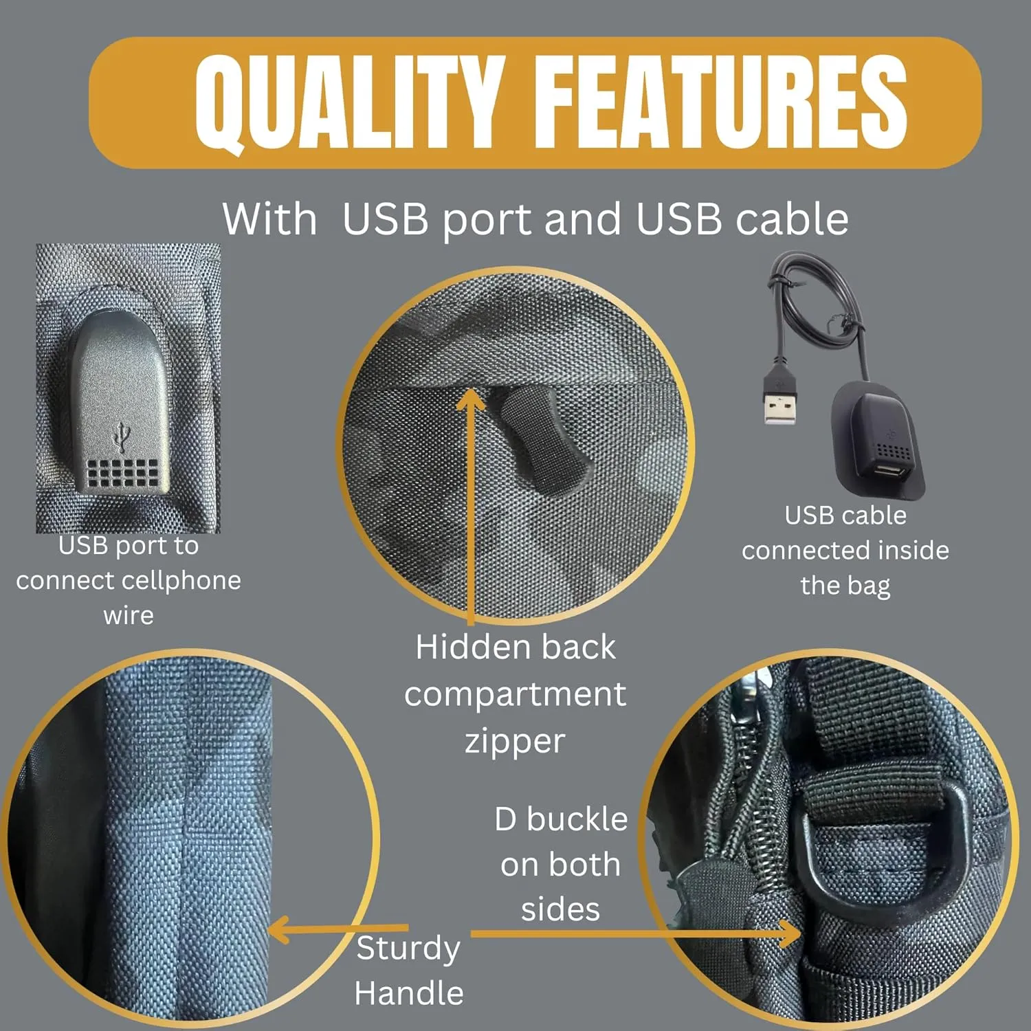 Tactical Sling Crossbody Messenger Bag for Men