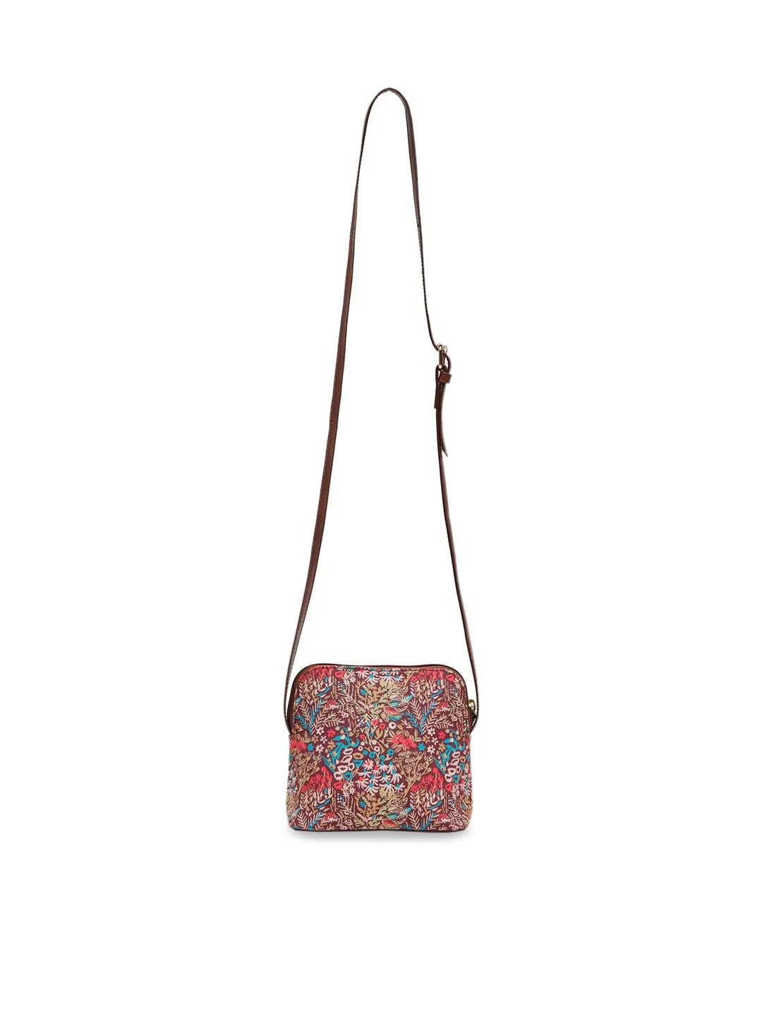 TEAL BY CHUMBAK Floral Printed Structured Sling Bag