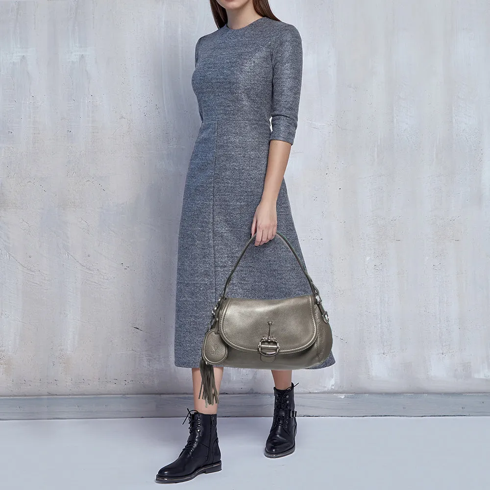 Techno Leather Hobo Horsebit Gucci Delivery guarantee Clear communication Metallic