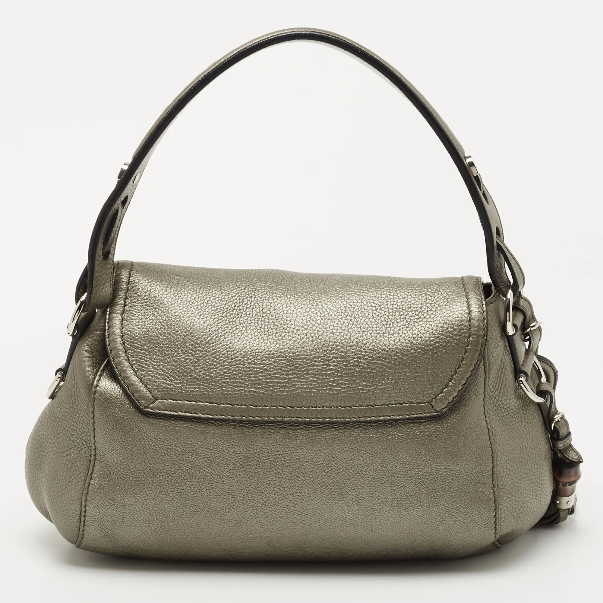 Techno Leather Hobo Horsebit Gucci Delivery guarantee Clear communication Metallic