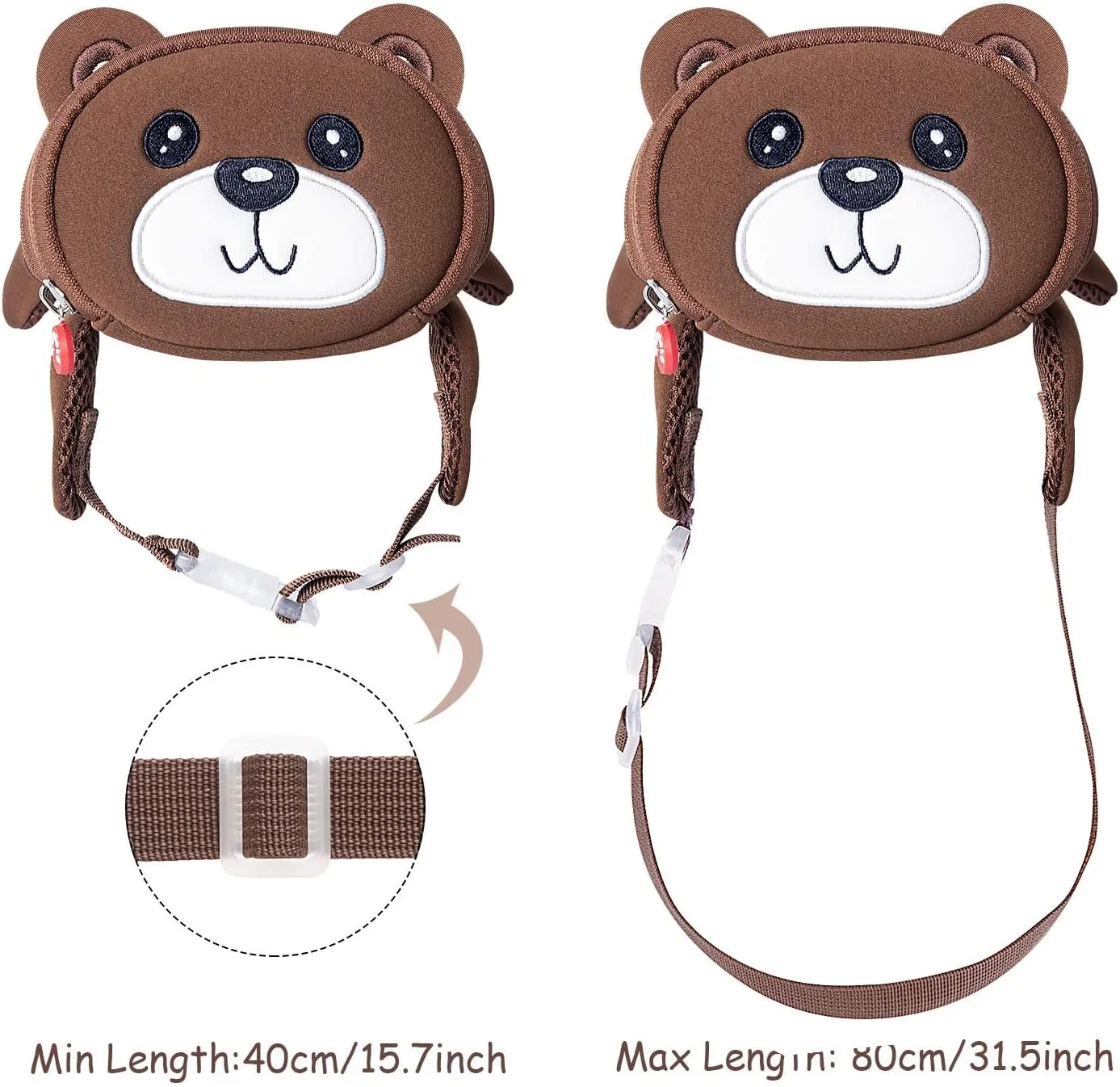 Termichy kids Waist Bag Cute 3D Cartoon Bear Animal Travel Kids Fanny Pack For Babies Girls Toddler Children Sport Camping Trip Makeup Masquerade Toy Christmas Gift, Parent-child Dressing(Bear)
