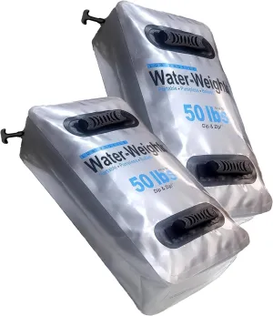 Tidal Wake Low Profile Water-Weights 50 lb Boat Ballast Bags - 2 Pk. Dip in water to fill, No pump needed. Bigger Better Wakeboard and Surf Wakes. Stores flat when empty.