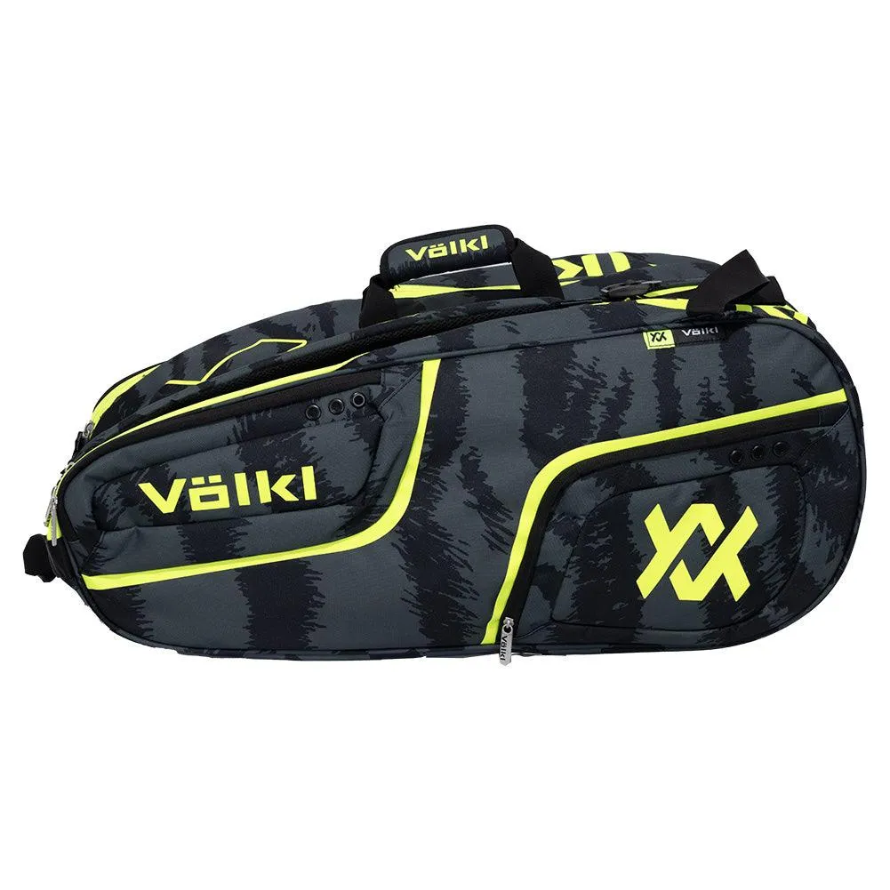 Tour Zebra Mega Tennis Bag Black and Neon Yellow