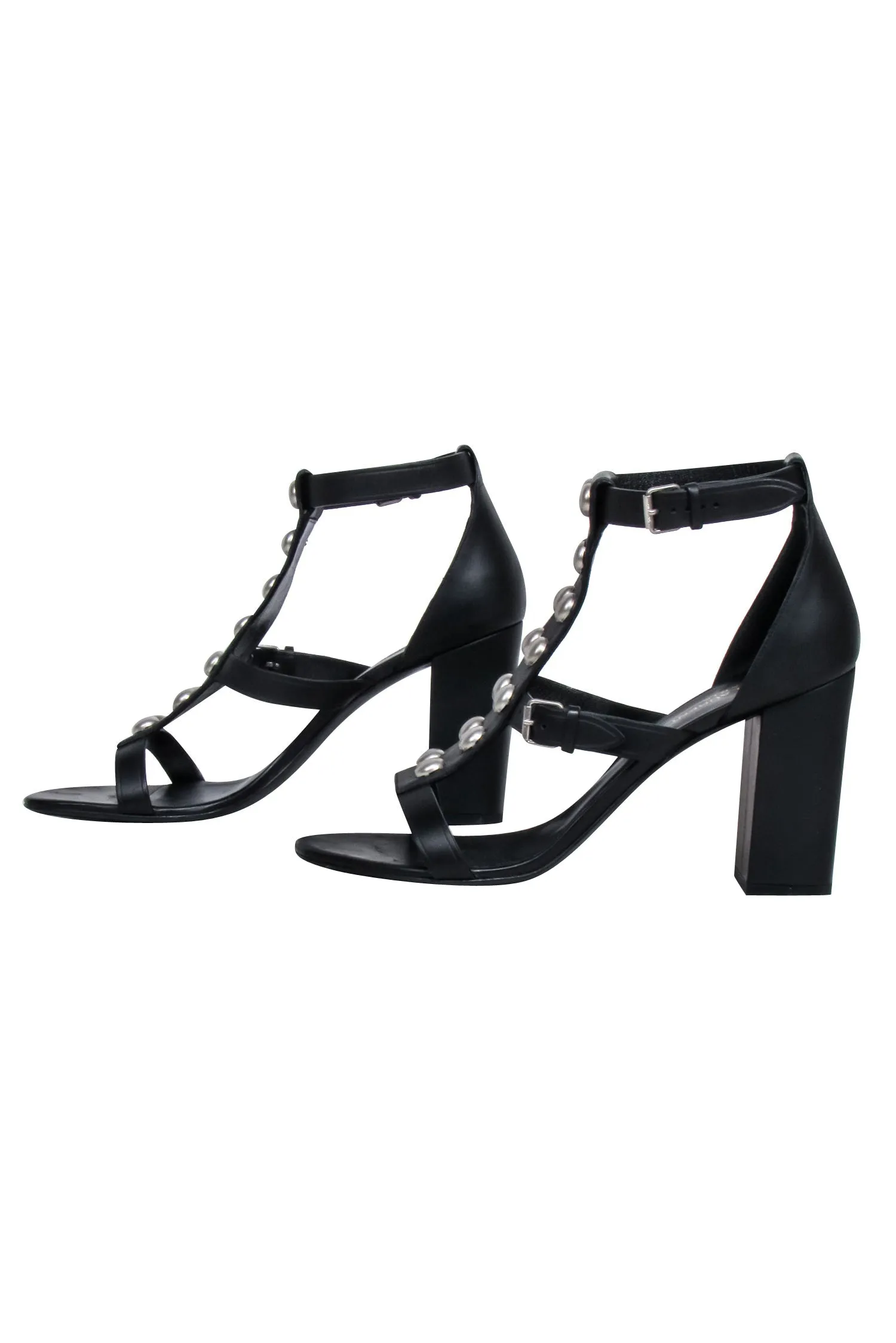 Trending product Studded Black Saint Laurent Pumps Front 11 Strappy Optimized - Sz Yves