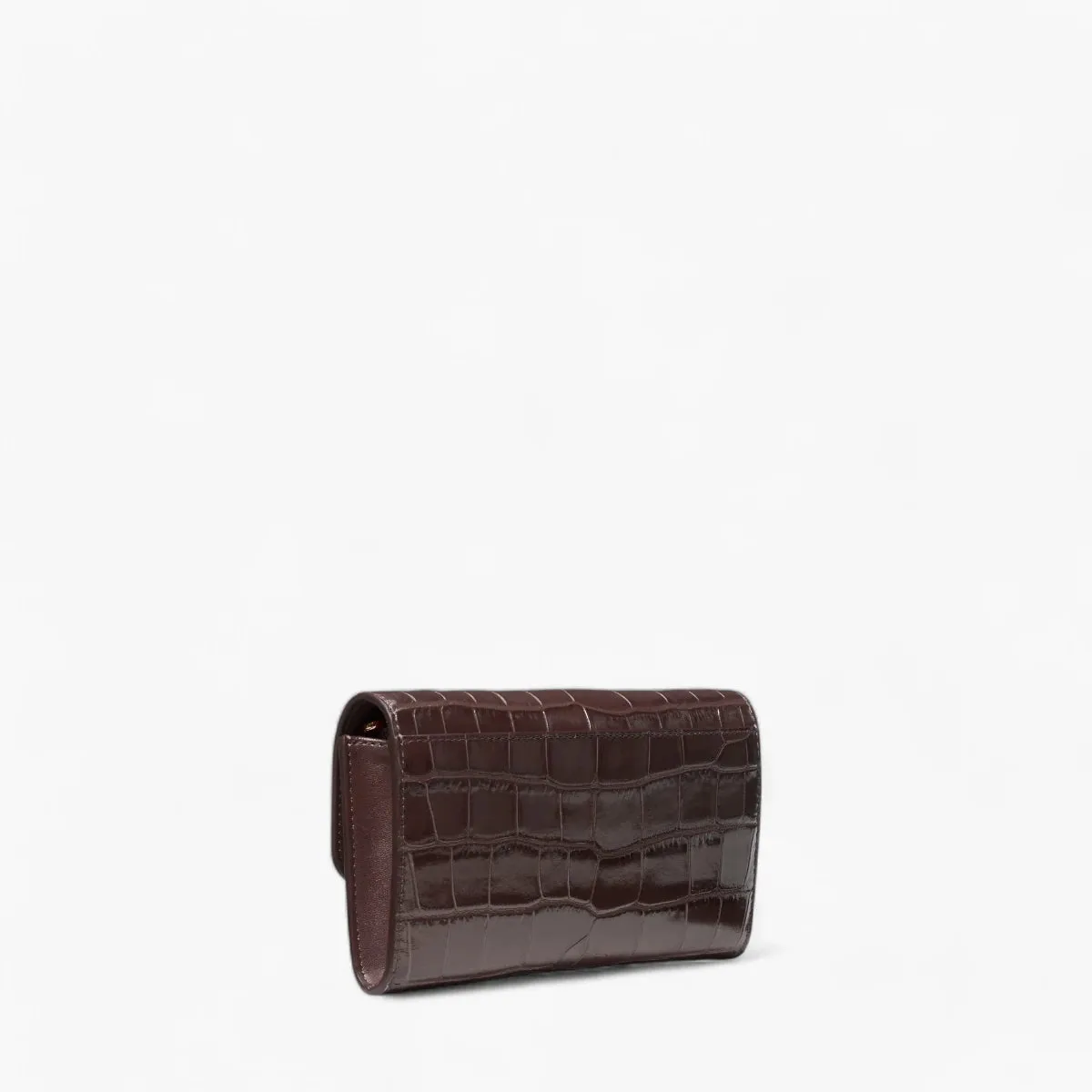 Tribeca Large Crocodile Embossed Leather Convertible Crossbody Bag