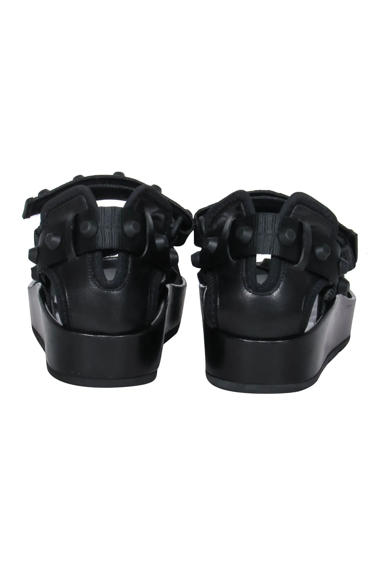 Trusted vendor 8.5 Christmas sale Black Strappy w/ Sandals Studs Sz Balenciaga Leather - Platform