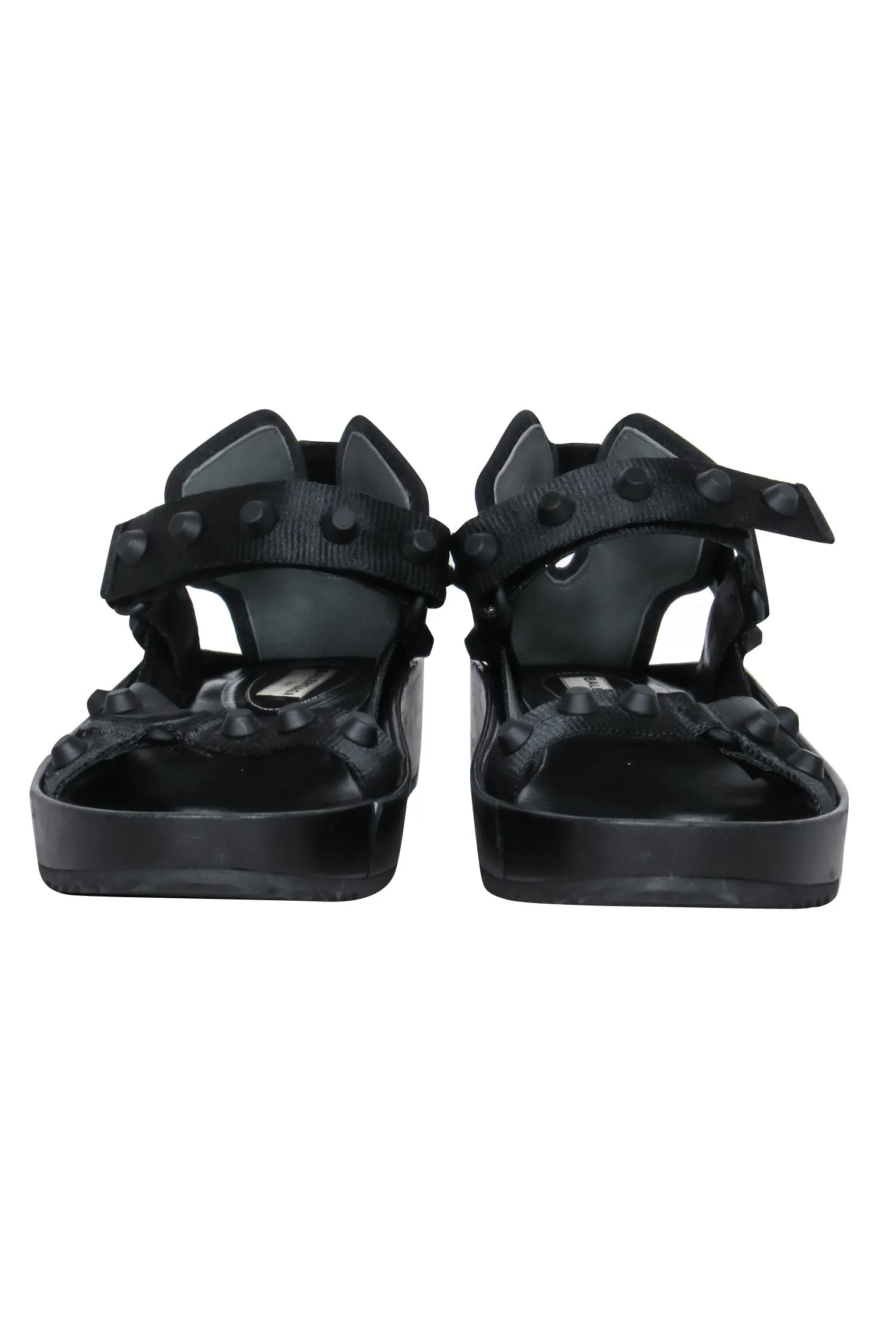 Trusted vendor 8.5 Christmas sale Black Strappy w/ Sandals Studs Sz Balenciaga Leather - Platform