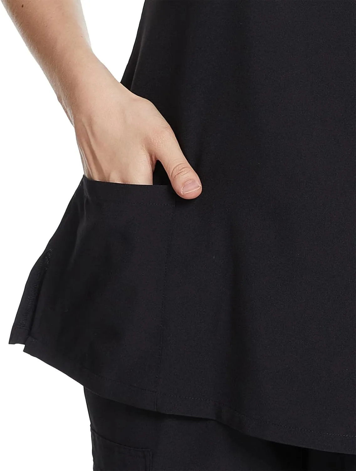 Uniforms World Scrubs for Women Set - Stretch Scrub Top & Pants with 8 Pockets, Yoga Waistband, Anti Wrinkle, Slim Fit