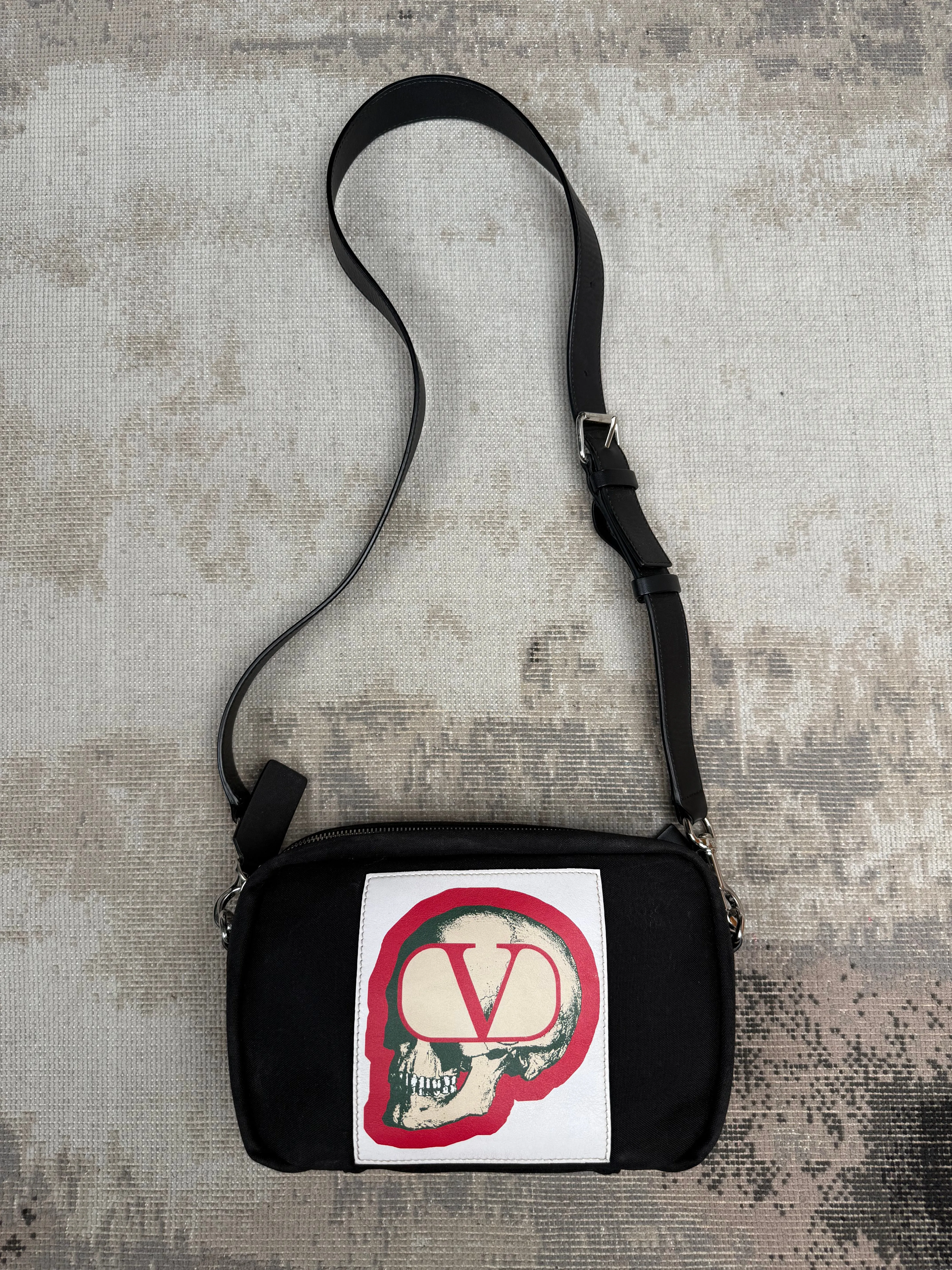 Valentino x Undercover Skull Shoulder/Waist Bag - Black