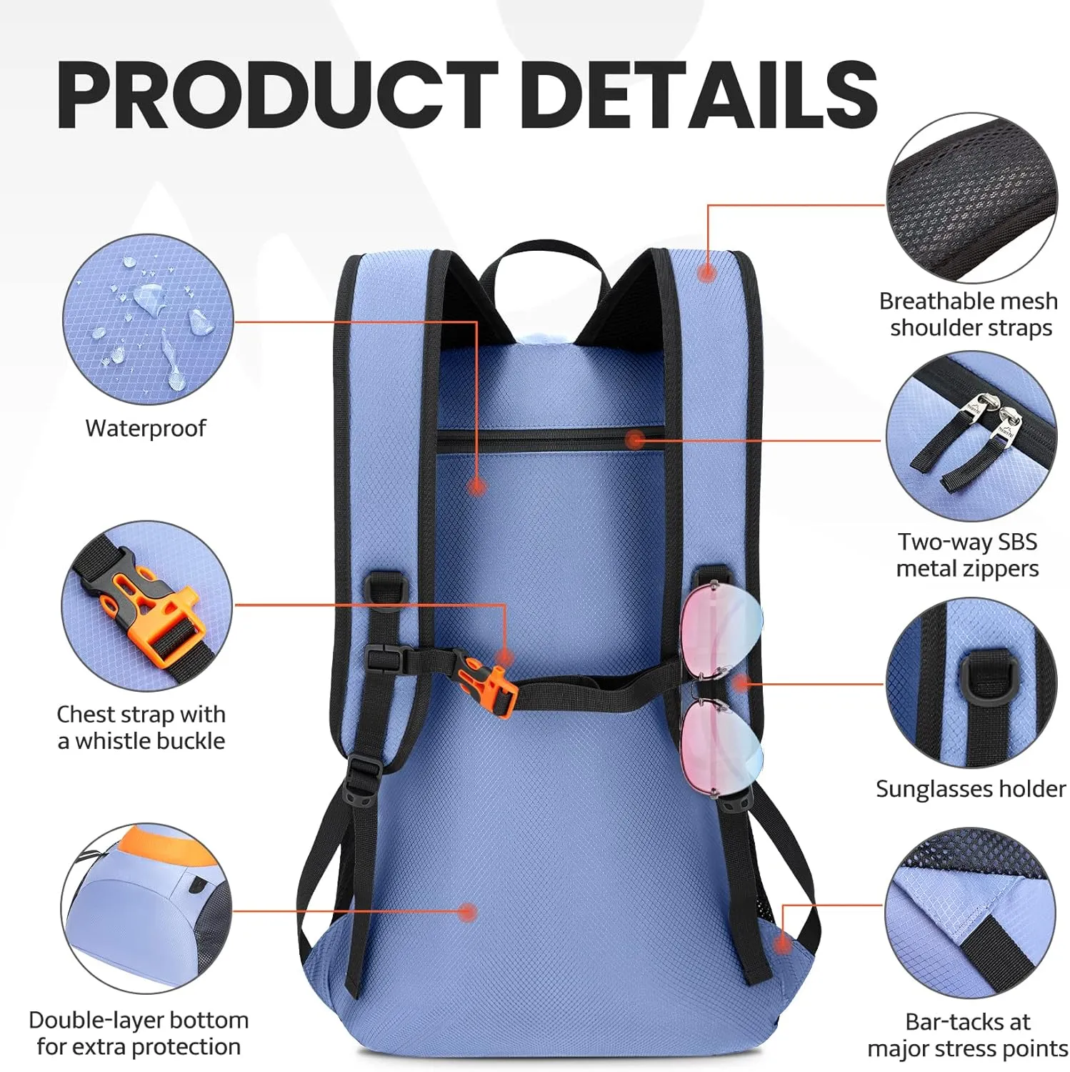 Venture Pal 40L Lightweight Packable Travel Hiking Backpack Daypack