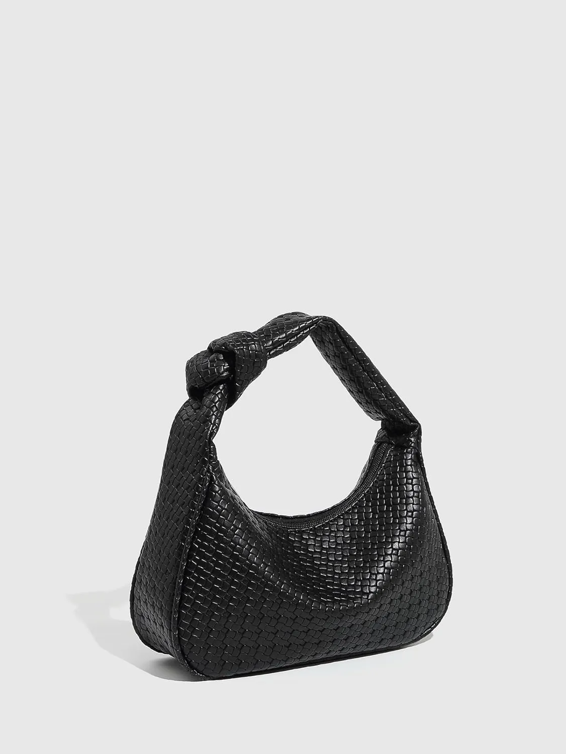Verdusa Women's Metallic Knot Strap PU Leather Handbags Zipper Hobo Shoulder Bag