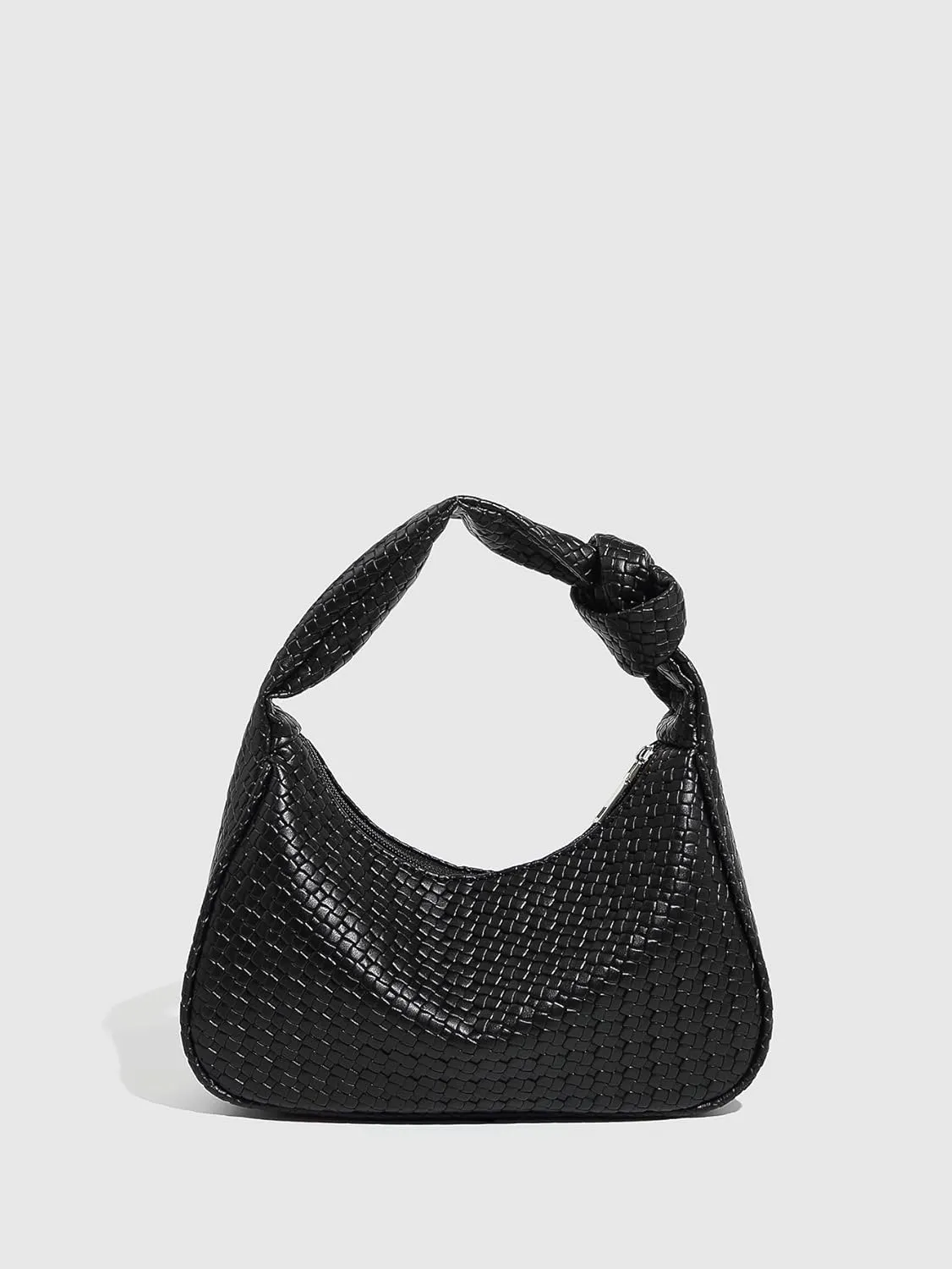 Verdusa Women's Metallic Knot Strap PU Leather Handbags Zipper Hobo Shoulder Bag
