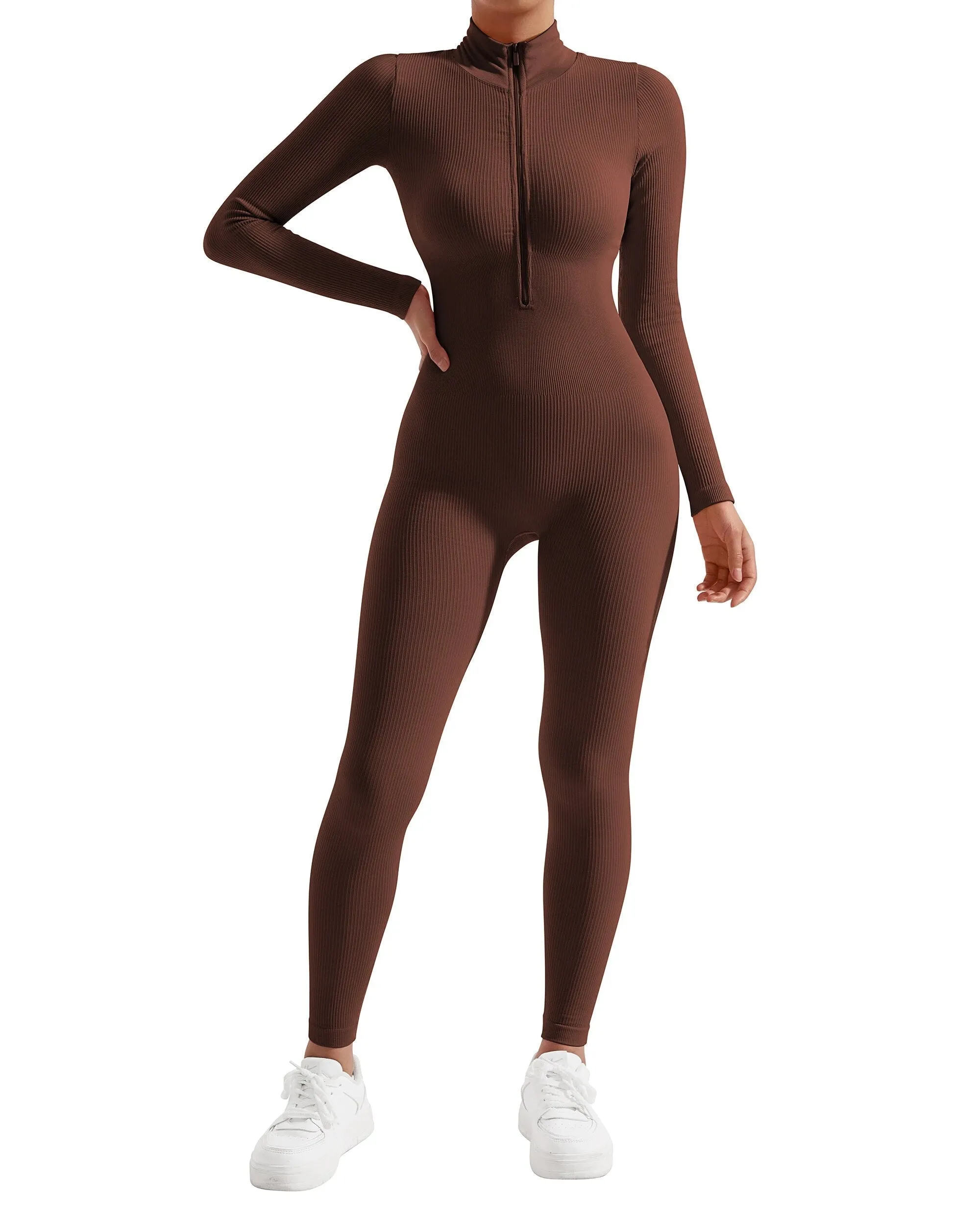 Waist Snatching Zip Jumpsuit