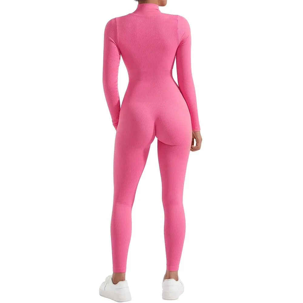 Waist Snatching Zip Jumpsuit