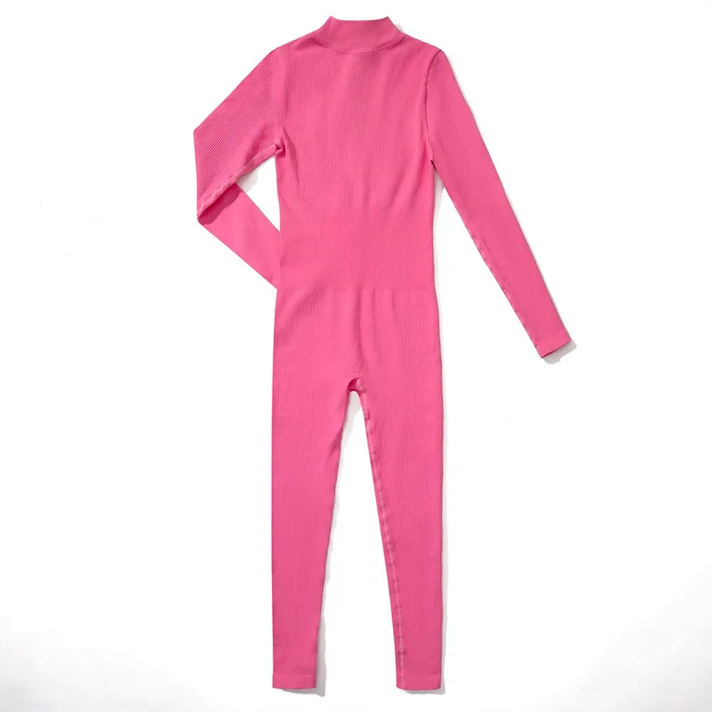 Waist Snatching Zip Jumpsuit